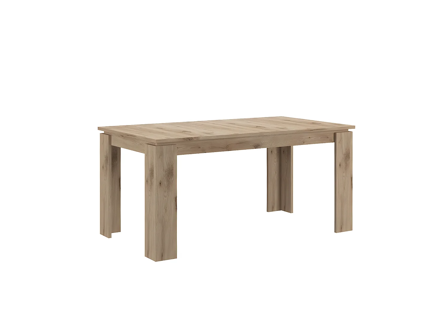 Titan table de salle à manger 160/200 cm incl. plaque supplémentaire chêne décor.
