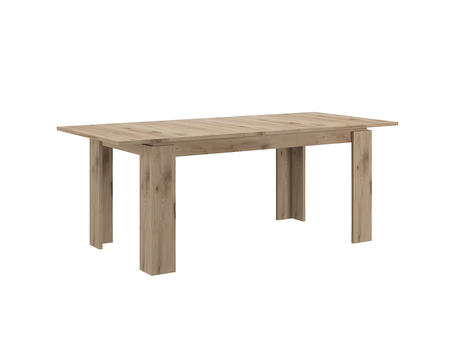 Titan Esstisch 160/200 cm inkl. Zusatzplatten Eiche dekor.