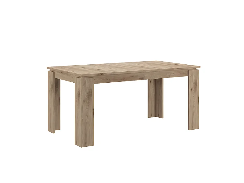 Titan table de salle à manger 160/200 cm incl. plaque supplémentaire chêne décor.