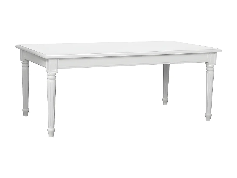 Amaretta Esstisch 100x180/280 einschl. 2 Zusatzplatten antik weiß, antik patiniert.