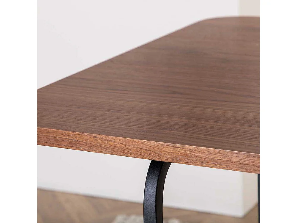 Uno eetkamertafel 90x200cm okkernoot fineer.