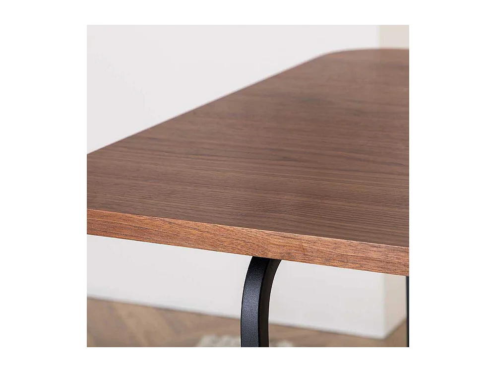 Uno Esstisch 90x200cm Nussbaum furniert.