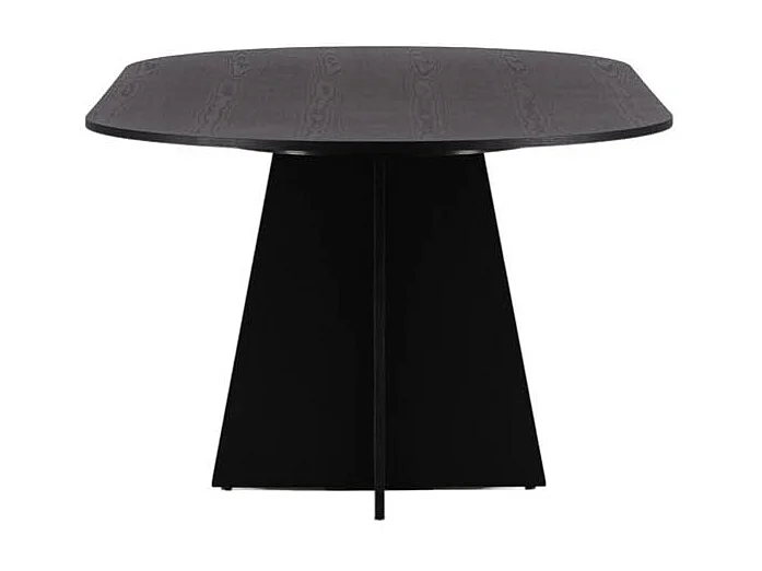 Bootcut Esstisch 115x230cm schwarz.