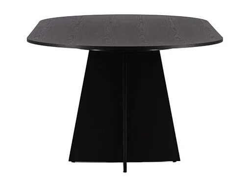 Bootcut eetkamertafel 115x230cm zwart.