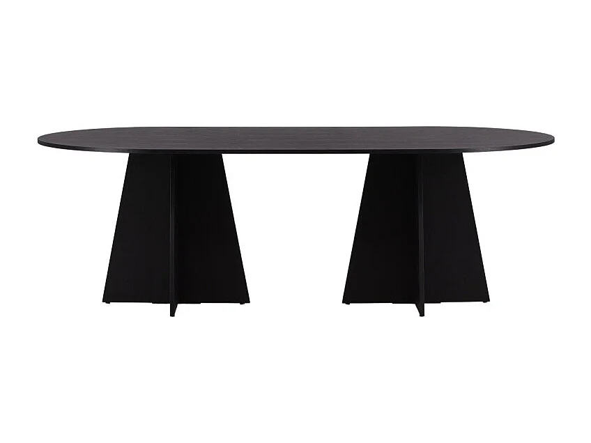 Bootcut eetkamertafel 115x230cm zwart.