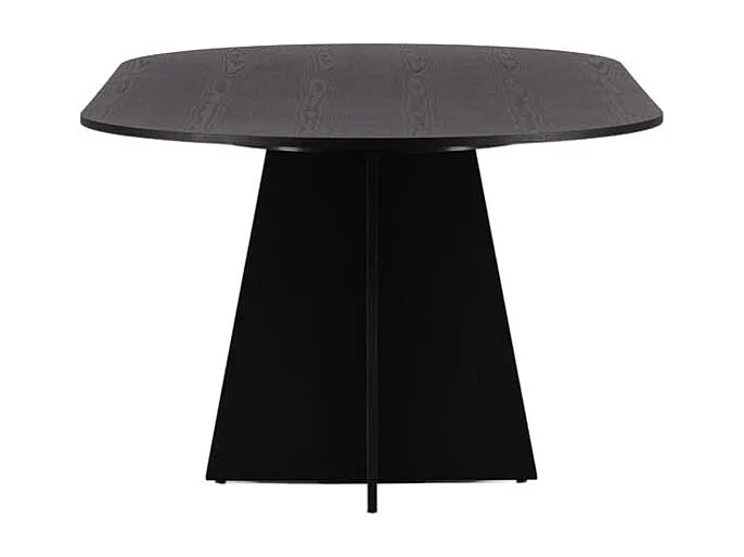 Bootcut eetkamertafel 115x230cm zwart.