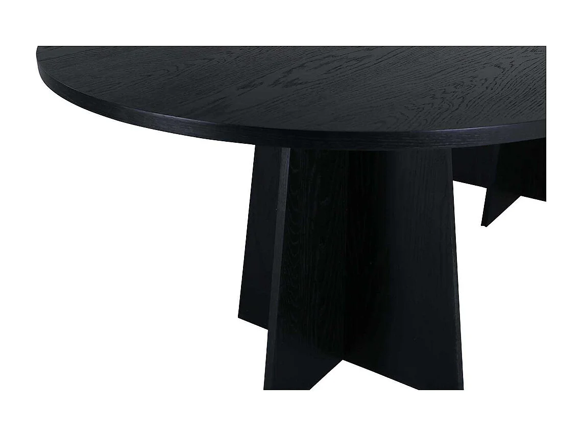 Bootcut eetkamertafel 115x230cm zwart.