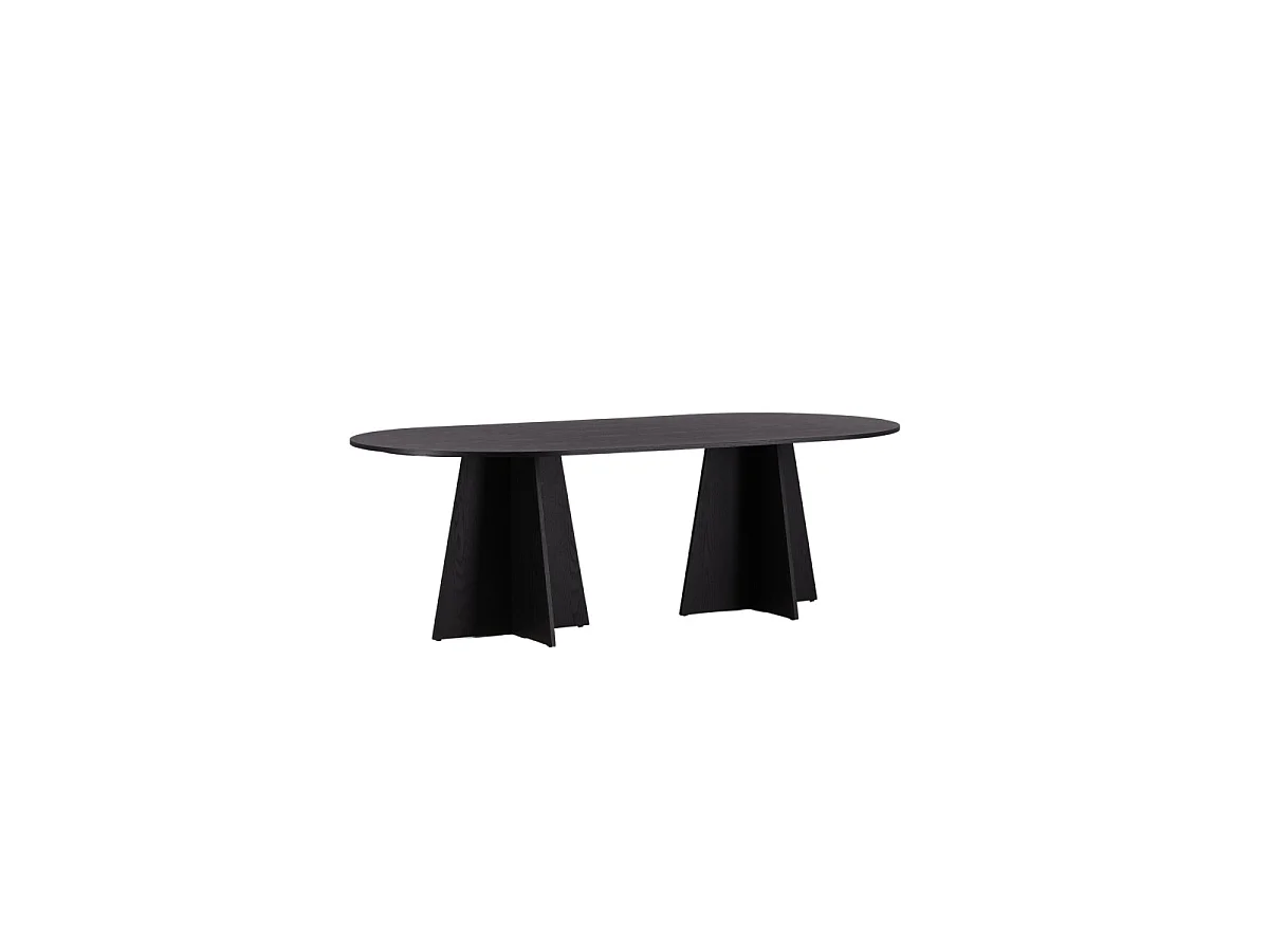 Bootcut Esstisch 115x230cm schwarz.