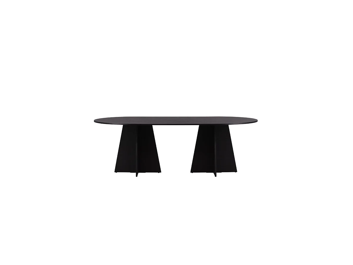Bootcut Esstisch 115x230cm schwarz.