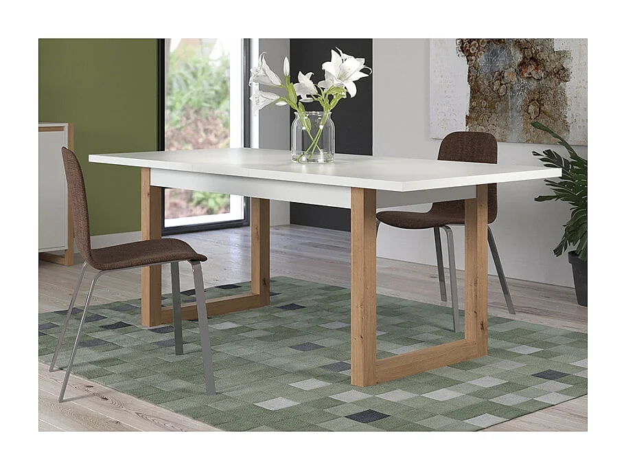 Dakota Esstisch 90 x 160/200 cm Einschl. Zusatzplatten, Eiche dekor.