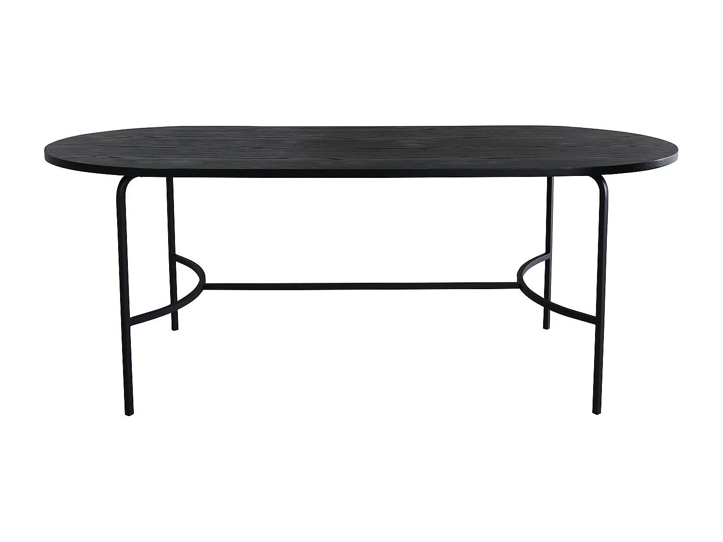 Table à Manger Ovale "Skate" 200cm Noir