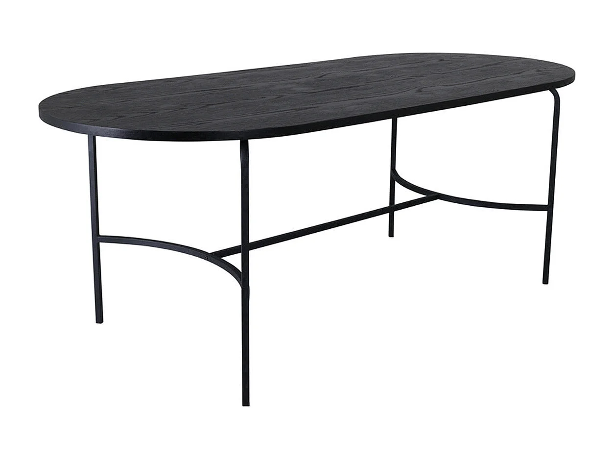 Table à Manger Ovale "Skate" 200cm Noir