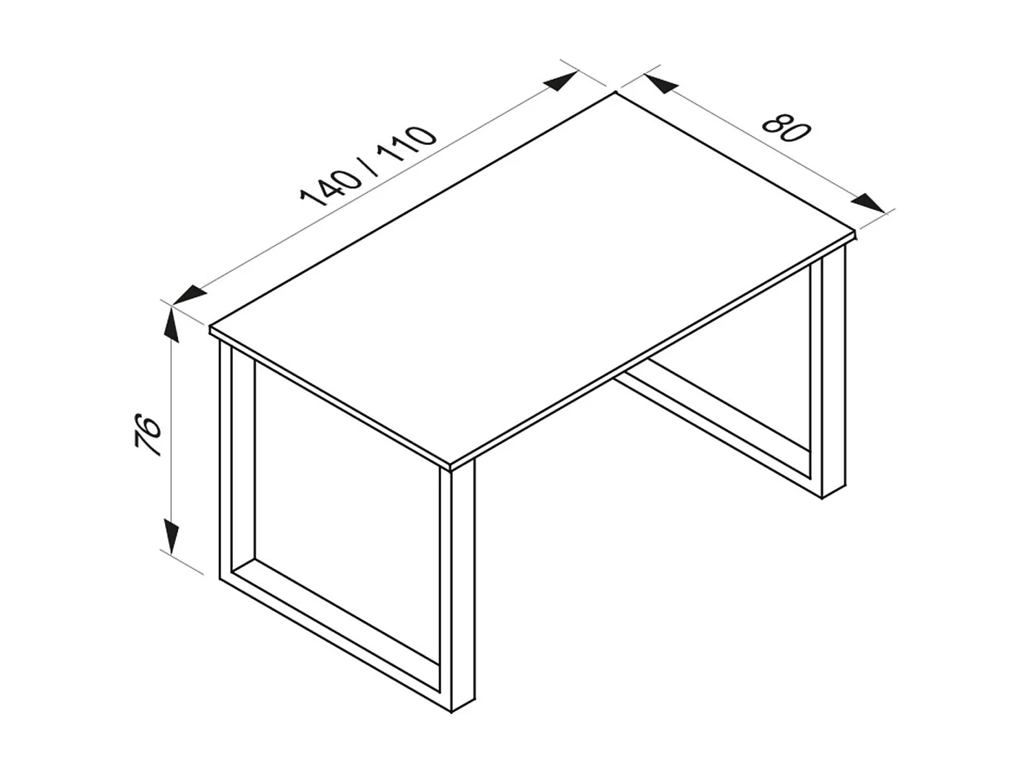 Premium Esstisch Küchentisch Xona U 110x80