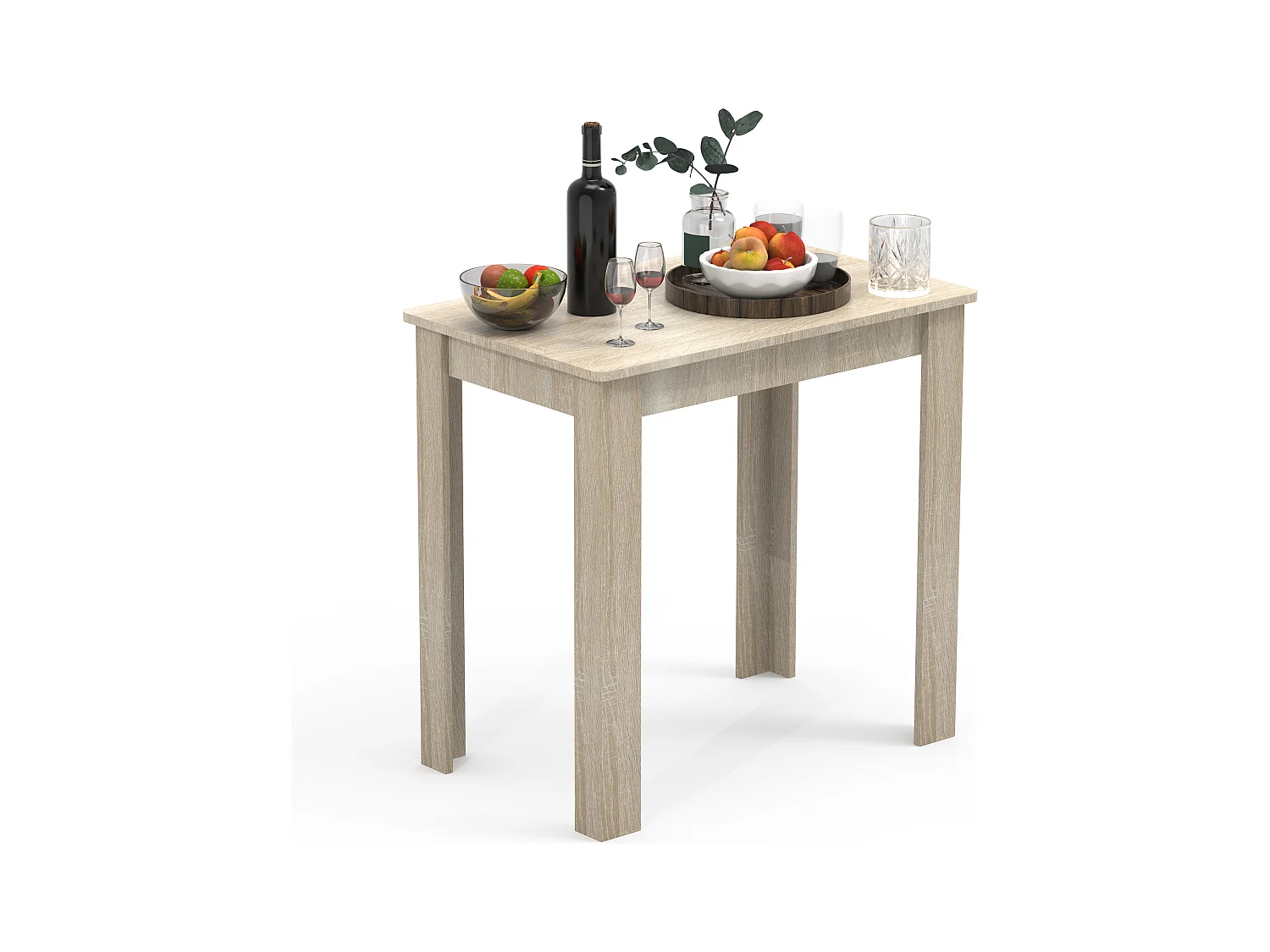 Dining table Esal Sonoma Oak H. 76 x W. 80 x D. 50 cm