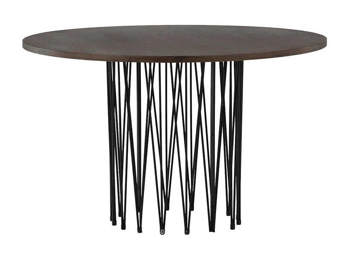 Stone Esstisch Ø120cm schwarz, braun.