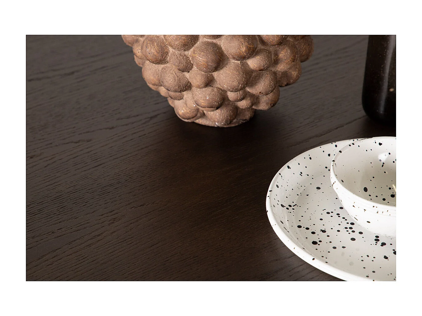 Table à Manger Ronde Design "Stone" 120cm Marron