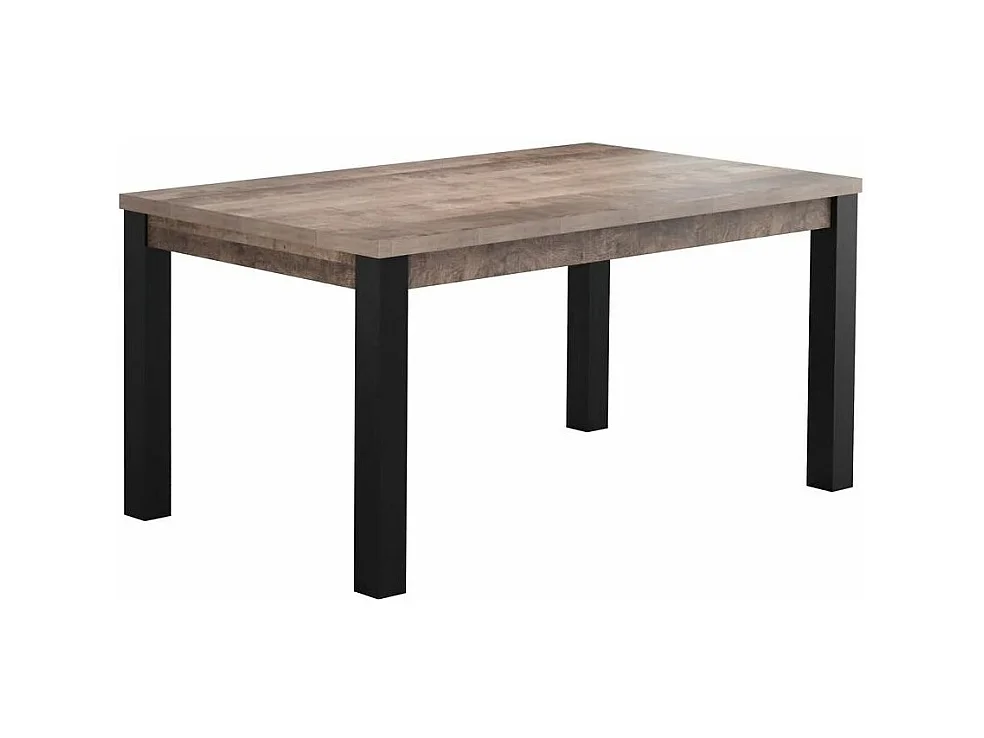 Table à manger en bois et pieds en acier noir Adeline L 160cm