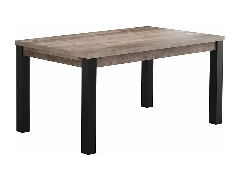 Table à manger en bois et pieds en acier noir Adeline L 160cm