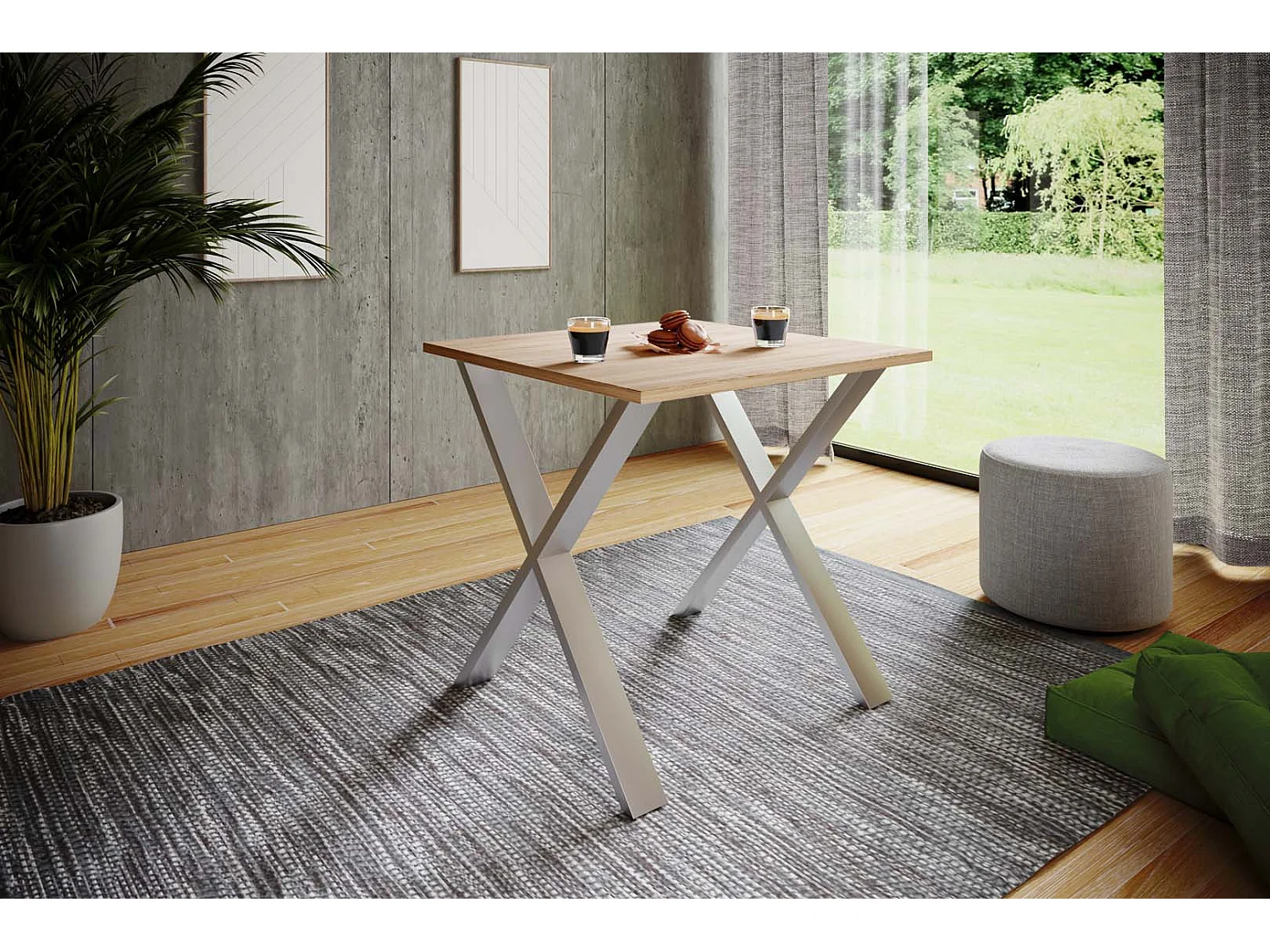 Premium Holz Esstisch Küchentisch Xona X 80x80