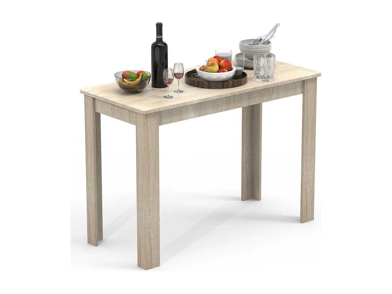 Dining table Esal Sonoma Oak H. 76 x W. 110 x D. 50 cm