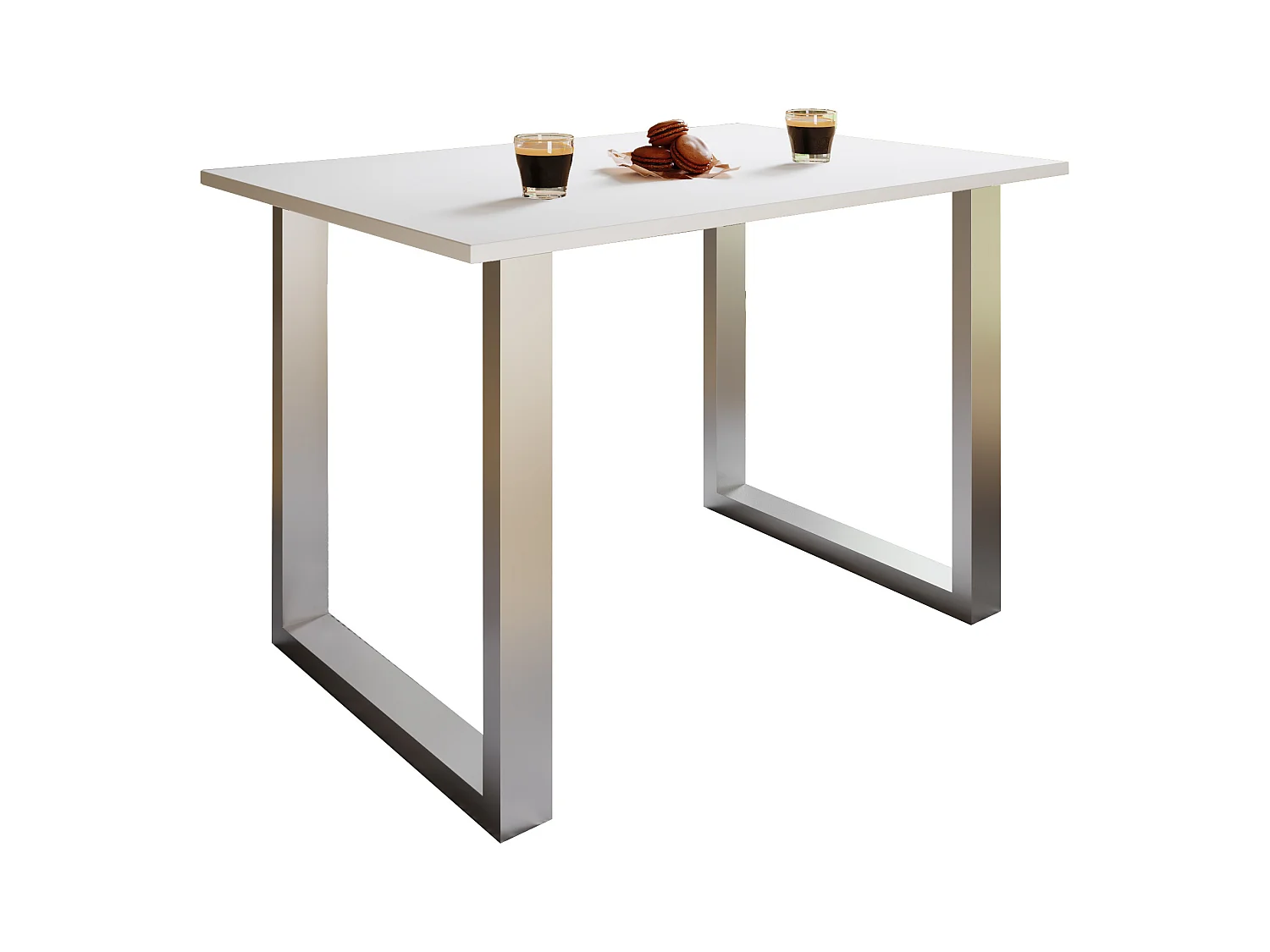 Dining table Xona Silver / White H. 76 x W. 140 x D. 50 cm