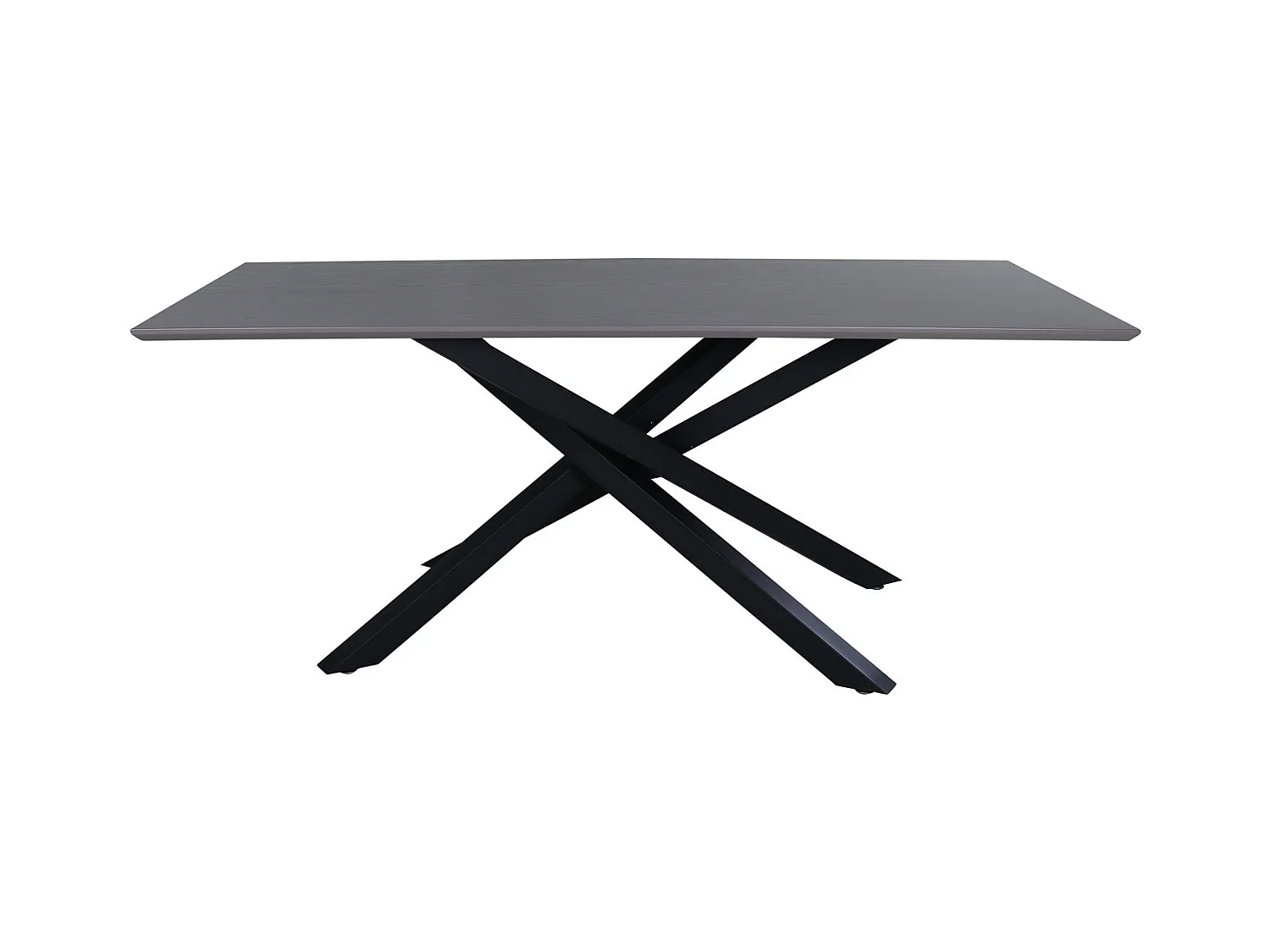 Table à Manger "Piazza" 180cm Gris & Noir