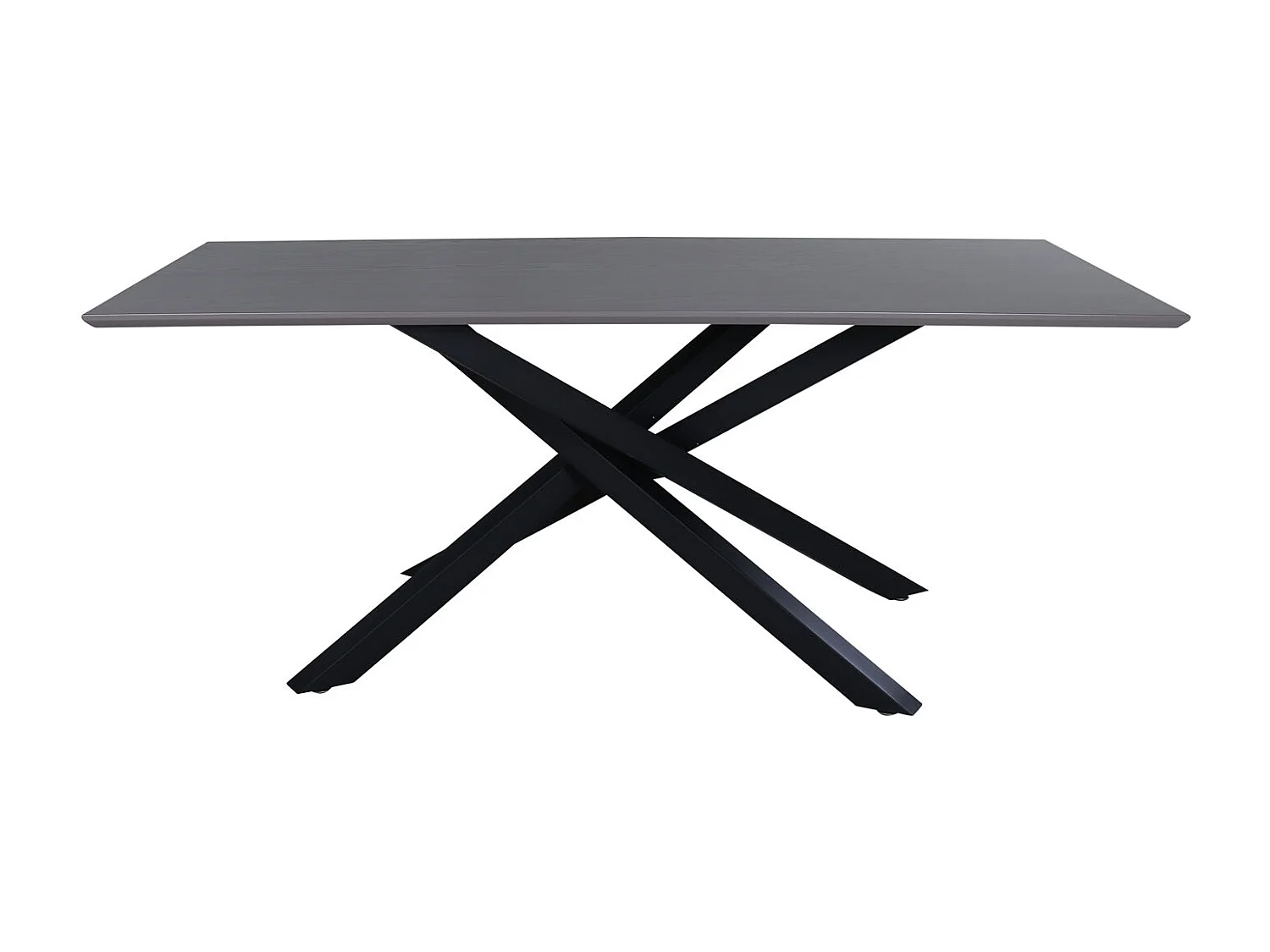 Table à Manger "Piazza" 180cm Gris & Noir