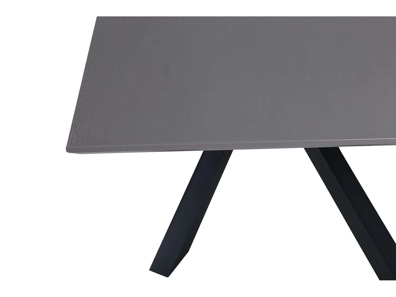 Table à Manger "Piazza" 180cm Gris & Noir