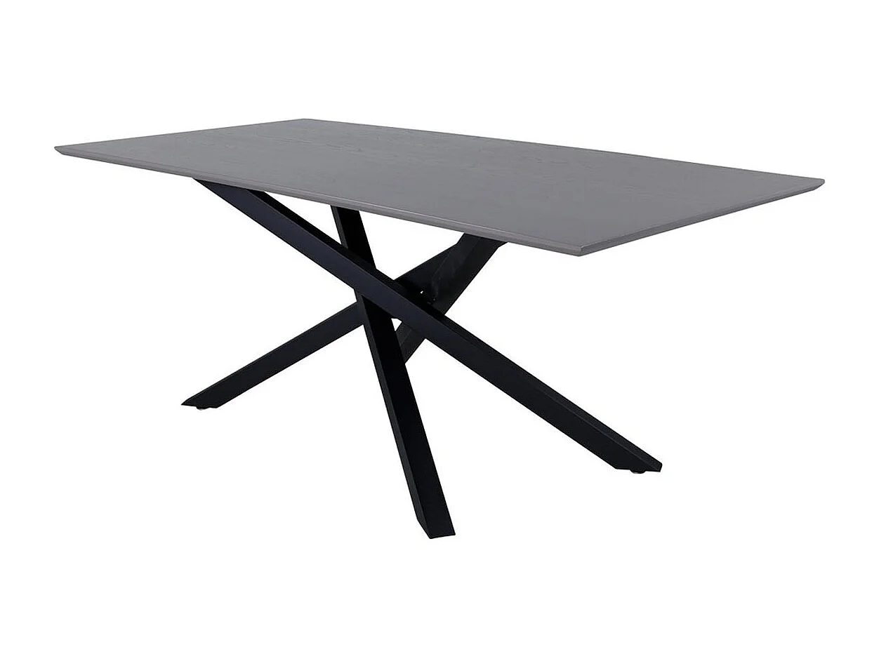Table à Manger "Piazza" 180cm Gris & Noir
