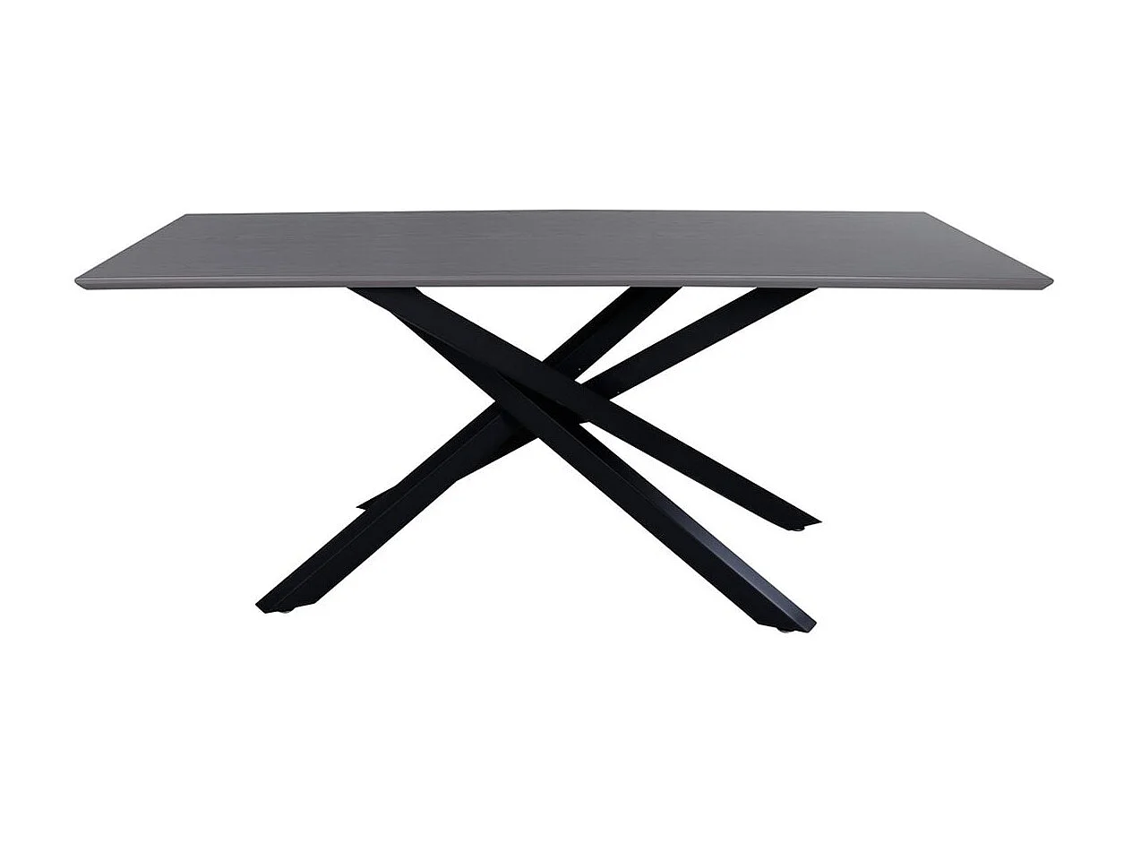 Table à Manger "Piazza" 180cm Gris & Noir
