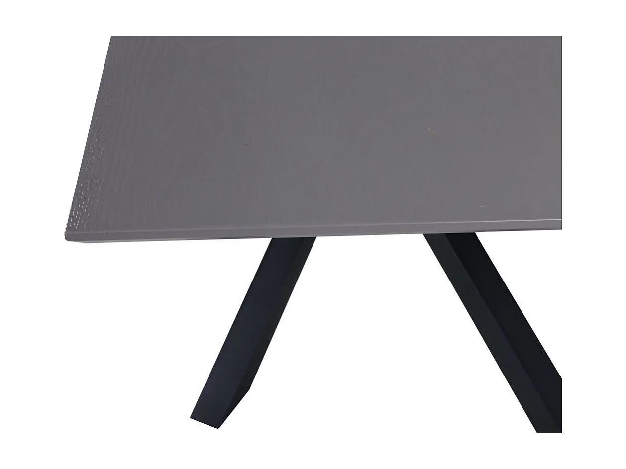 Table à Manger "Piazza" 180cm Gris & Noir