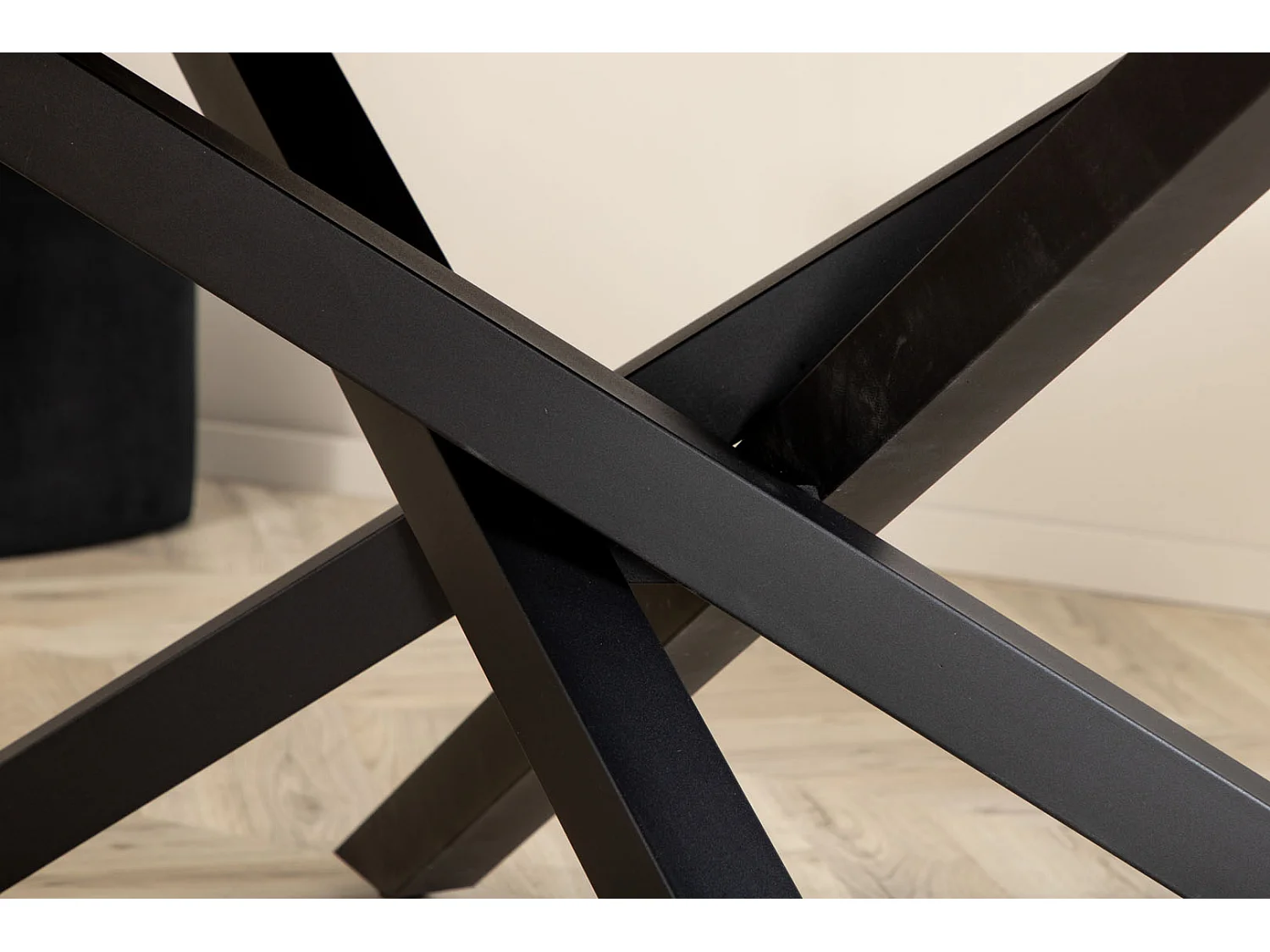 Table à Manger "Piazza" 180cm Gris & Noir