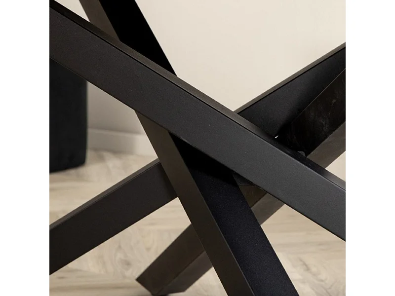 Table à Manger "Piazza" 180cm Gris & Noir