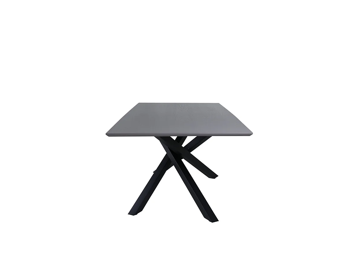 Table à Manger "Piazza" 180cm Gris & Noir