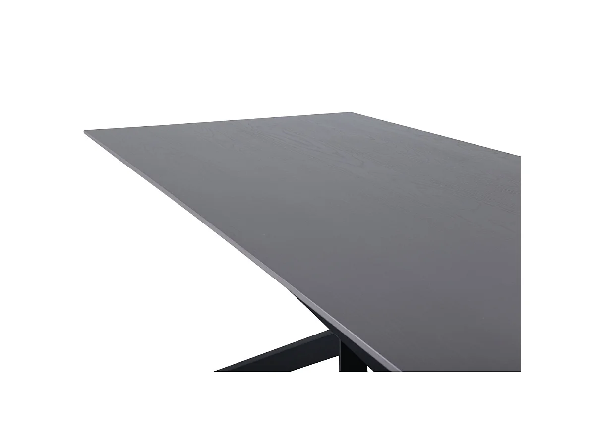 Table à Manger "Piazza" 180cm Gris & Noir