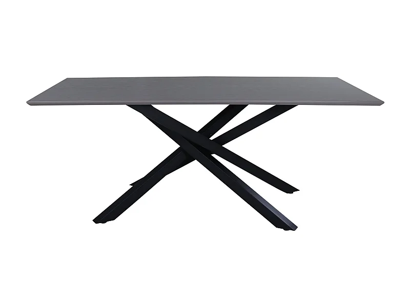 Table à Manger "Piazza" 180cm Gris & Noir