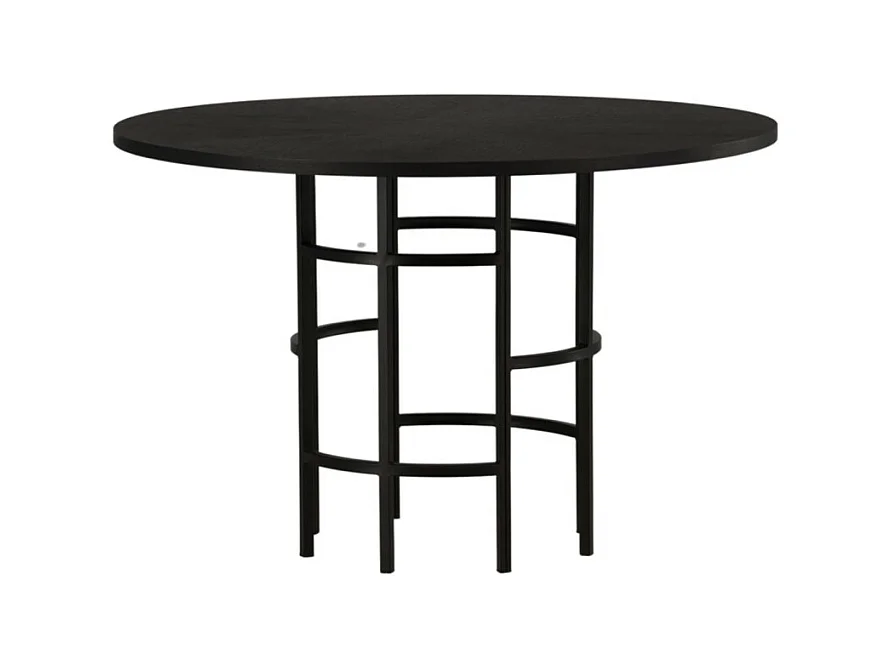 Table à Manger Ronde "Copenhagen" 115cm Noir