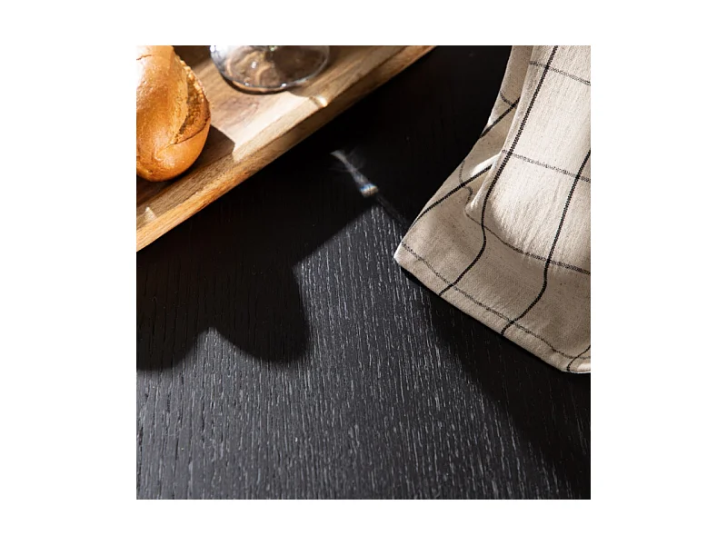 Table à Manger Ronde "Copenhagen" 115cm Noir