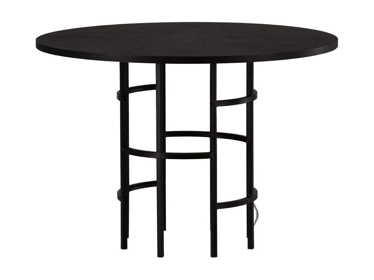 Table à Manger Ronde "Copenhagen" 115cm Noir