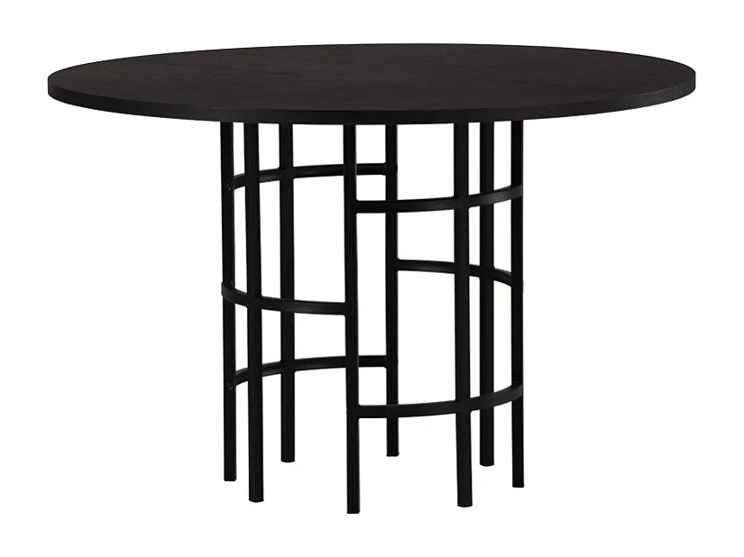 Table à Manger Ronde "Copenhagen" 115cm Noir
