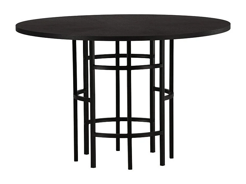 Table à Manger Ronde "Copenhagen" 115cm Noir