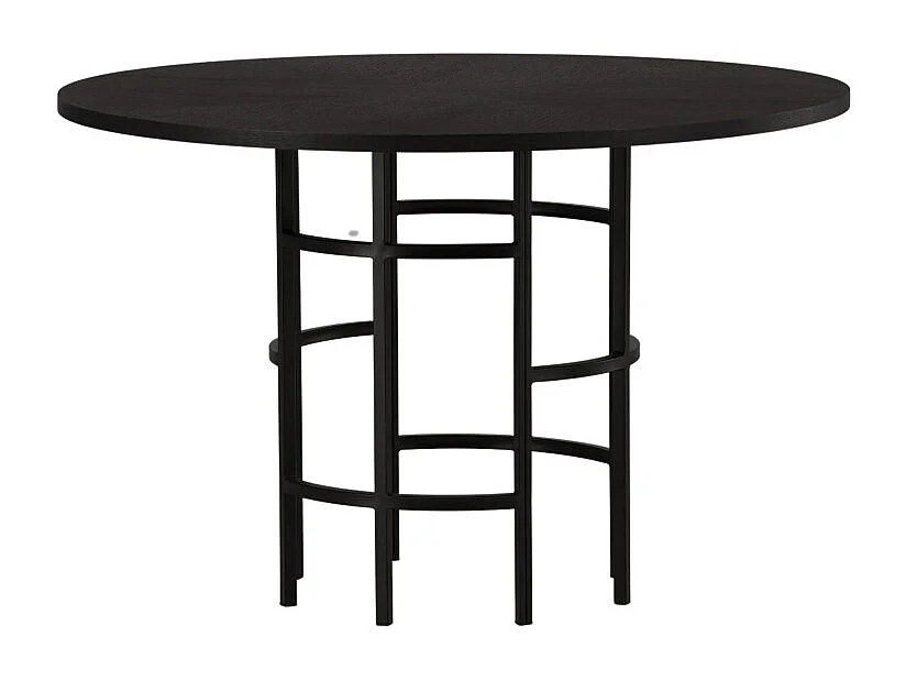 Table à Manger Ronde "Copenhagen" 115cm Noir