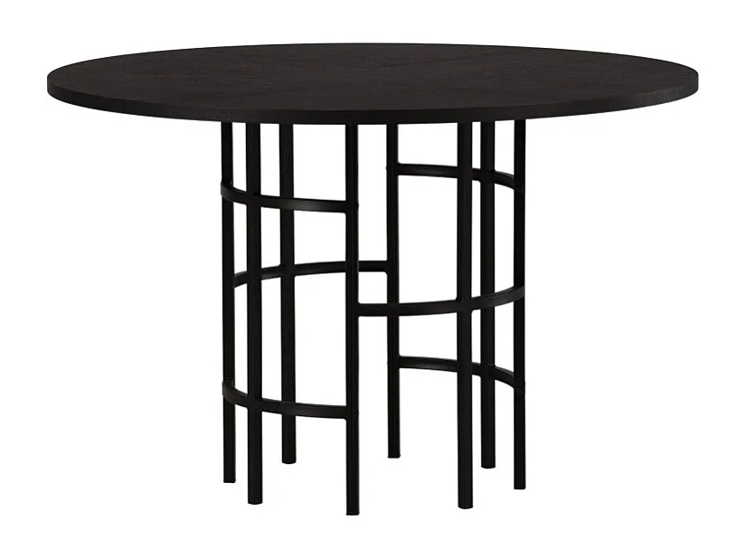 Table à Manger Ronde "Copenhagen" 115cm Noir