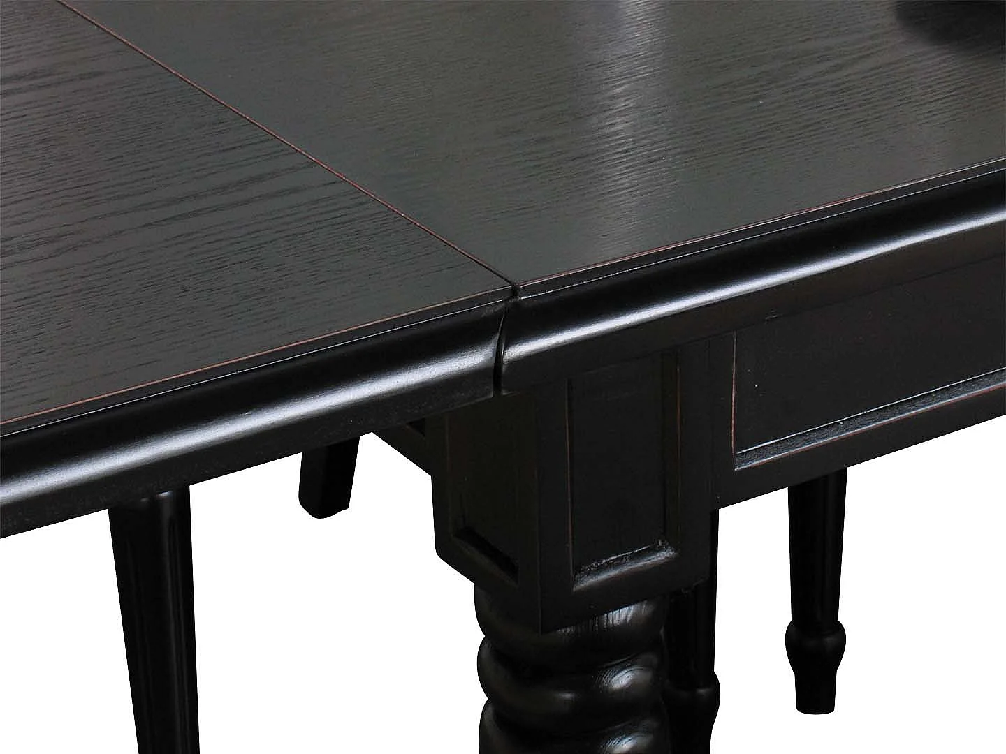 Eetkamertafel Mozart barok tafel zwart incl. 2 aansteekplaten.