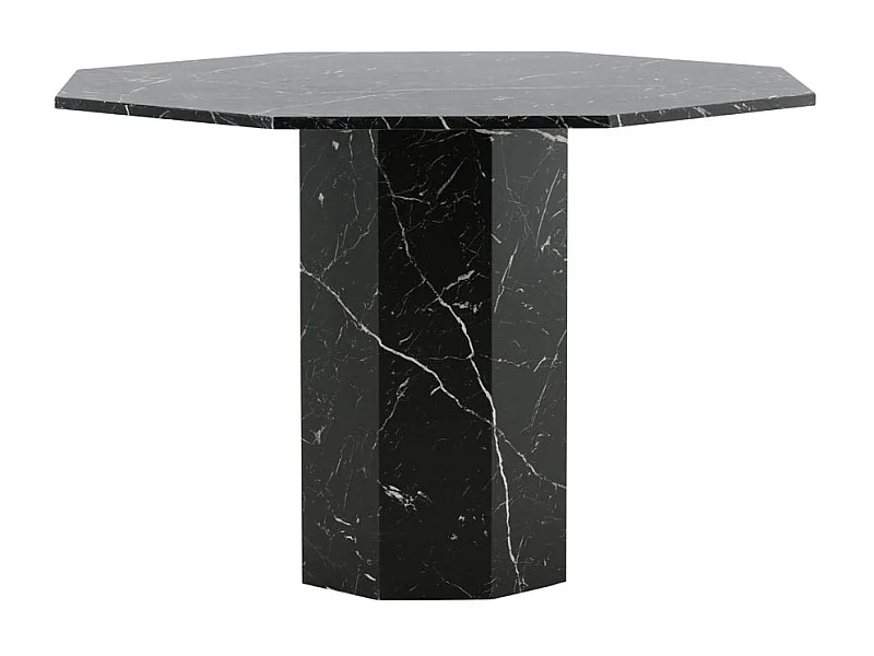 Marbs Esstisch Ø110cm schwarze Marmoroptik.