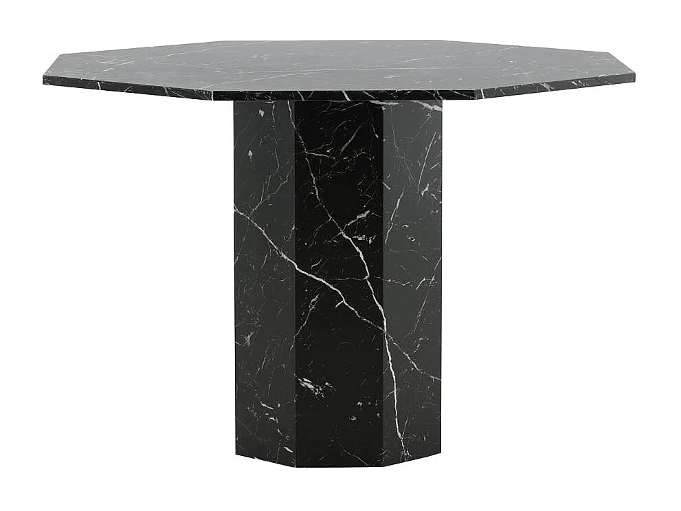 Marbs Esstisch Ø110cm schwarze Marmoroptik.