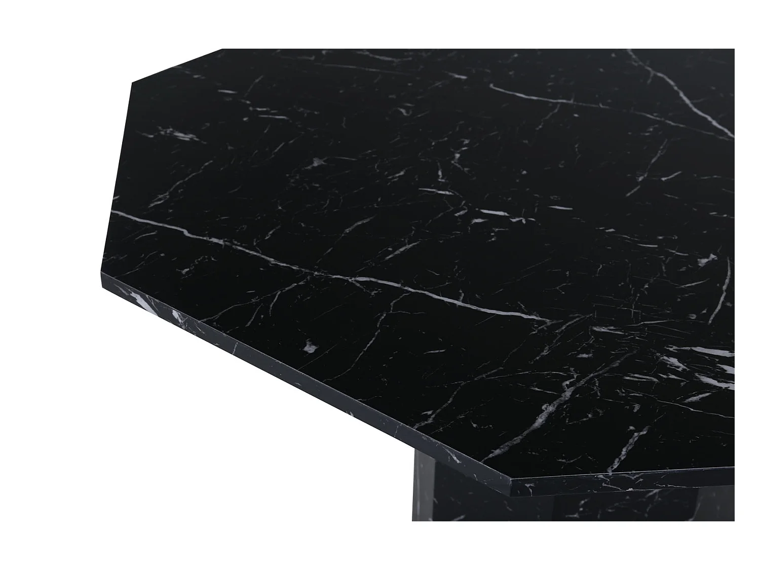 Table à Manger Octogonale "Marbs" 110cm Noir
