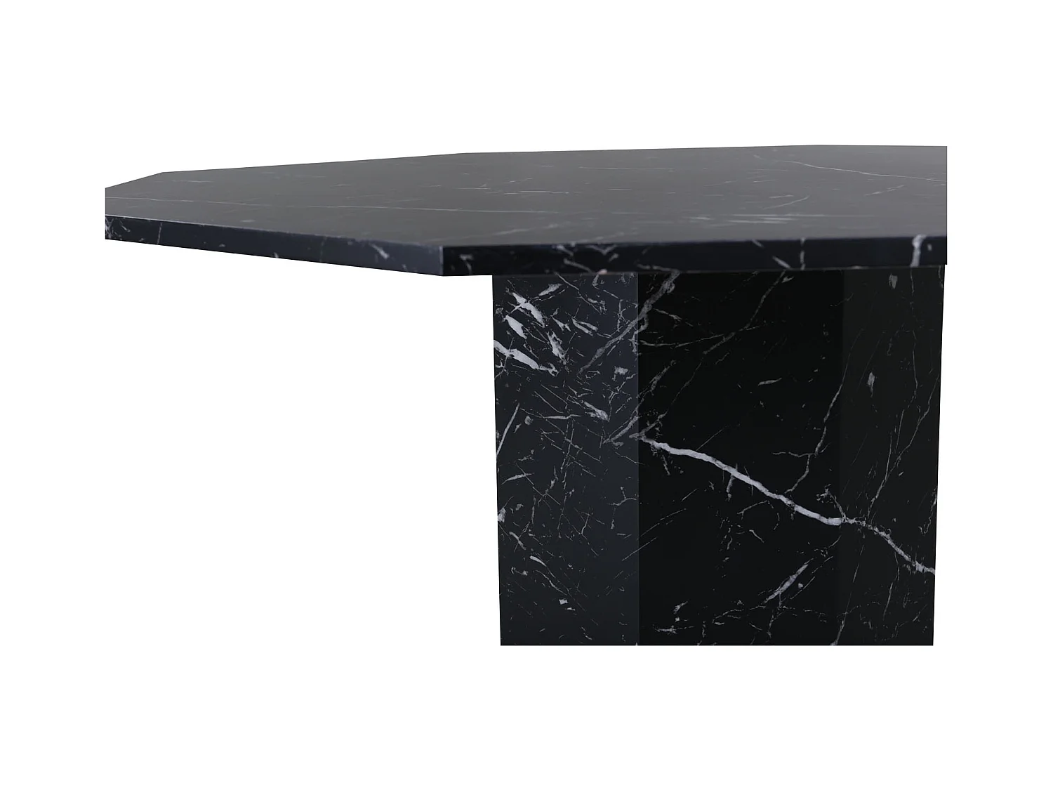 Table à Manger Octogonale "Marbs" 110cm Noir