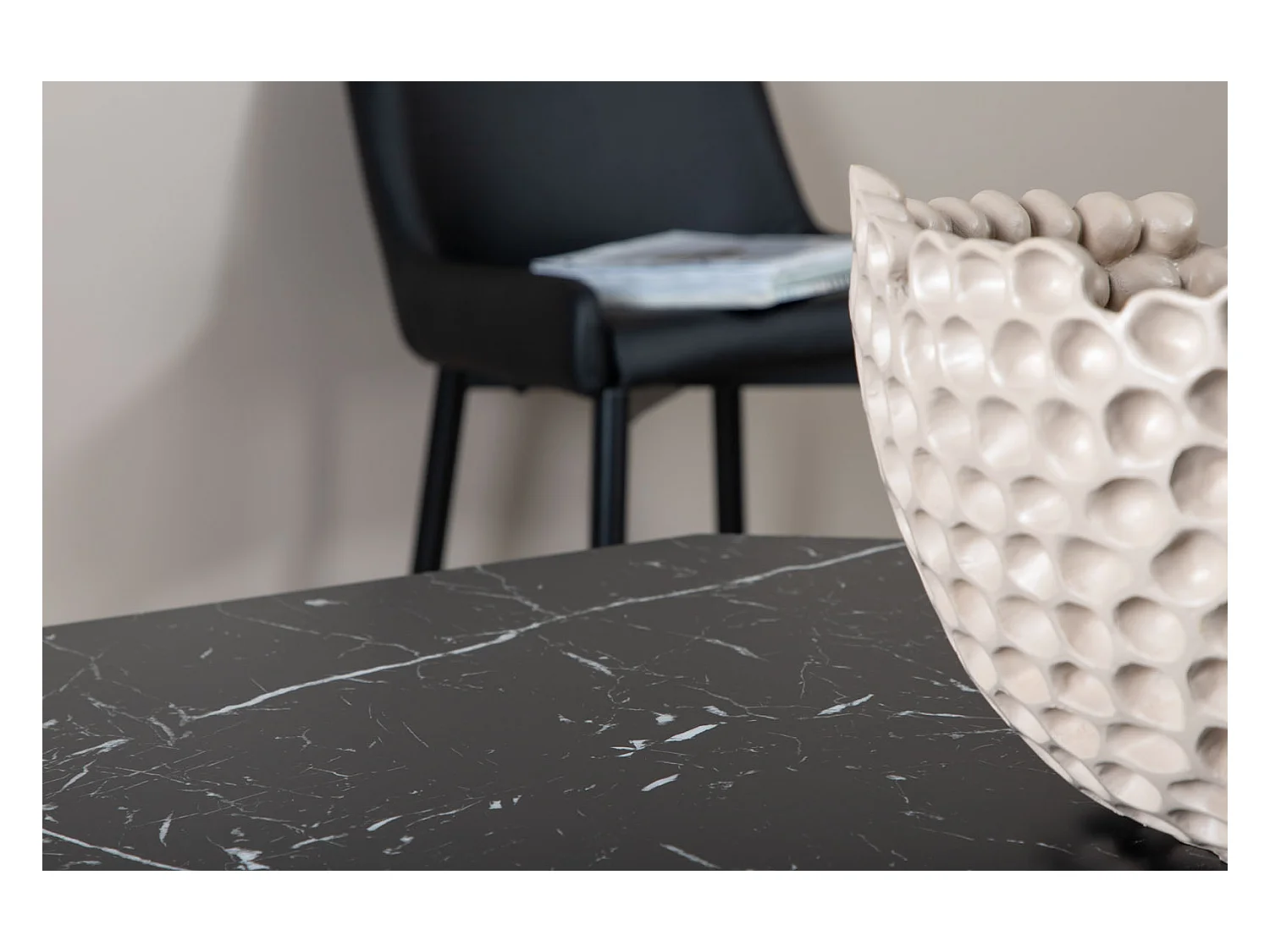 Table à Manger Octogonale "Marbs" 110cm Noir