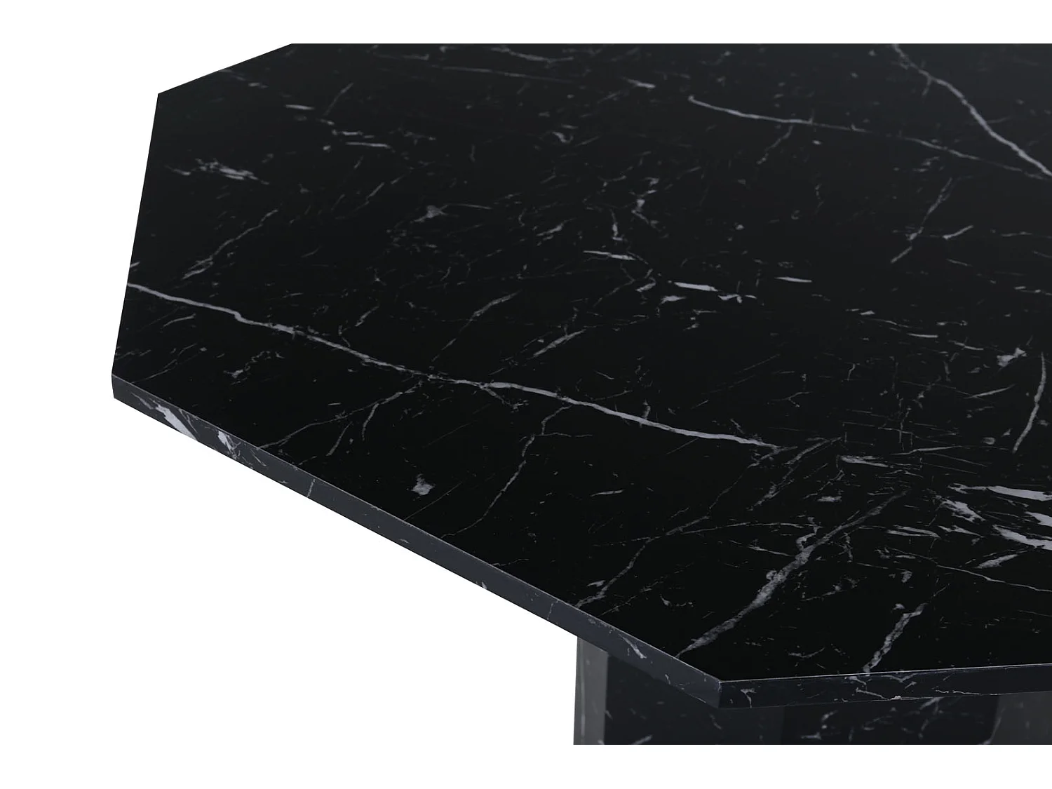 Table à Manger Octogonale "Marbs" 110cm Noir